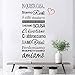 decalmile Adesivi Murali Frasi In Questa Casa Adesivi da Parete Scritte Famiglia in Italiano Decorazione Murale Camerette Sala da Pranzo Soggiorno
