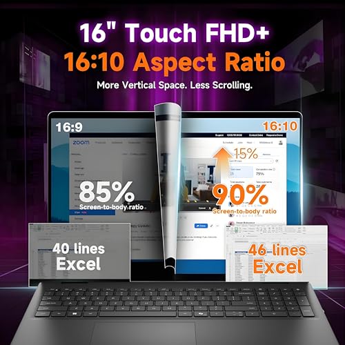 Dell 16 Laptop 16 in FHD+ Touch AMD Ryzen 7 250, 32GB DDR5, 1TB SSD miniatura 2