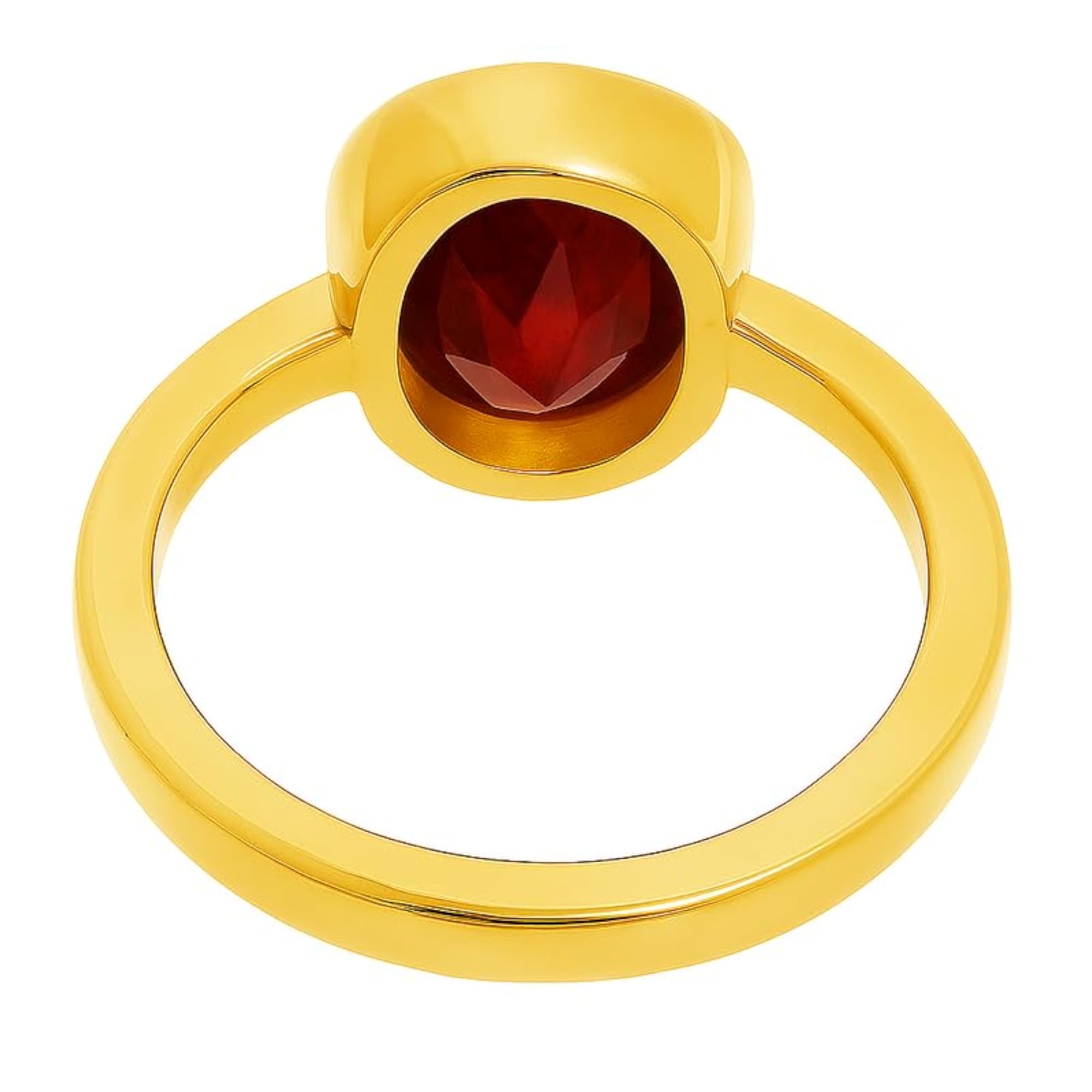 Women's Handcrafted Panchdhatu Adjustable Garnet Ring, 14.00 Ct