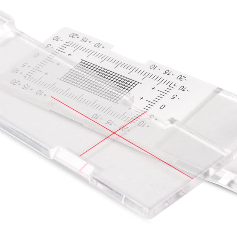 Moniteur De Fissures Avec 2 Adaptateurs - Jauge De Mesure Acrylique Pour Murs Et Béton (grille 40x20 Mm)