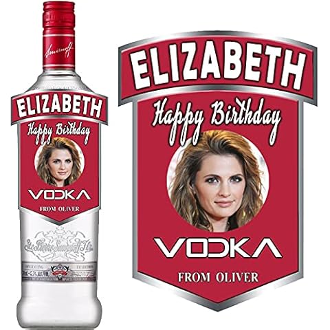 Personalised Sticker Bottle Label for Smirnoff Vodka Birthday Any Occasion Gift Cover