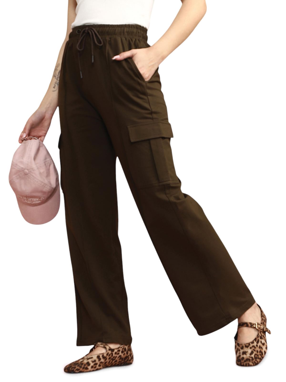 juneberry Women’s Oversized Joggers | Relaxed Comfortable Bottoms for Travel, Gym & Casual Wear | Trendy Stylish Joggers | Available in-picture-26