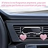 2 Pcs Pink Bling Heart-Shaped Car Air Vent Clips ,Crystal Rhinestone Air Fresheners & Oil Diffusers for Car Interior Decoration #5