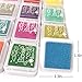 Alled 24 Colors Craft Finger Ink Pad,Fingerpaint Rainbow Washable Stamp Pads Set Toys for Kids Rubber Stamps Painting Fingerprinting Card Making and DIY Scrapbooking