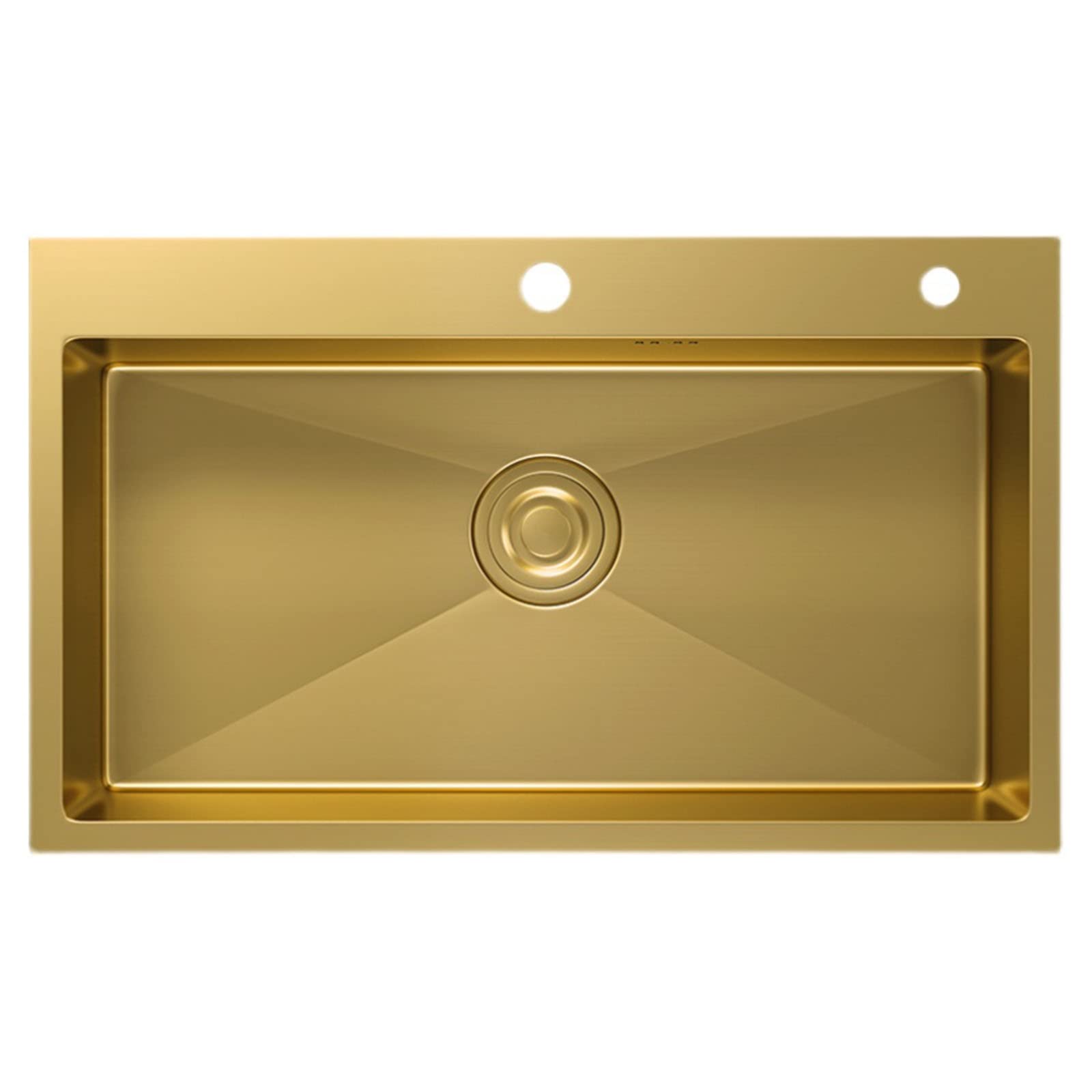 WIQUYBML Bar Sink Stainless Steel Single 21CM Deep Household Kitchen Handmade Large On The Counter (Color : Gold, Size 60 * 45 21cm)