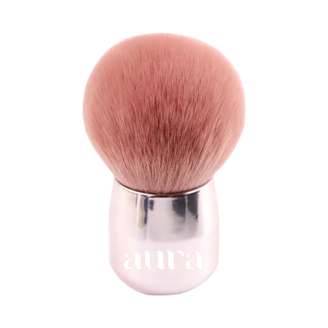 Bledo Acrylic Nail Cleaning Brush, Kabuki Brush for Removing Dust, Soft Bristles, Pink Design