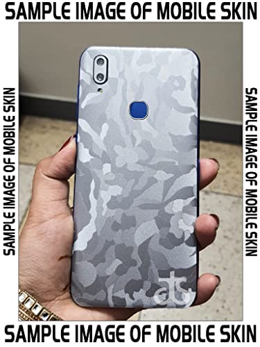 Image of AtOdds - Full Body Back Screen Guard Protector Film - 3D Textured Lamination Wrap Skin Sticker Compatible with REDMI 12 (5G) | Scratchproof Matte Finish (Design - Silver Camo)