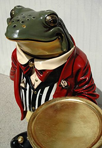 Amazon.co.jp: 2フィート カエル タキシード ウェイター像 サービング
