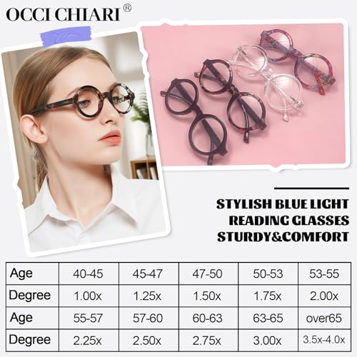 Image of OCCI CHIARI Stylish Reading Glasses Women's Readers Comfort Eyeglasses