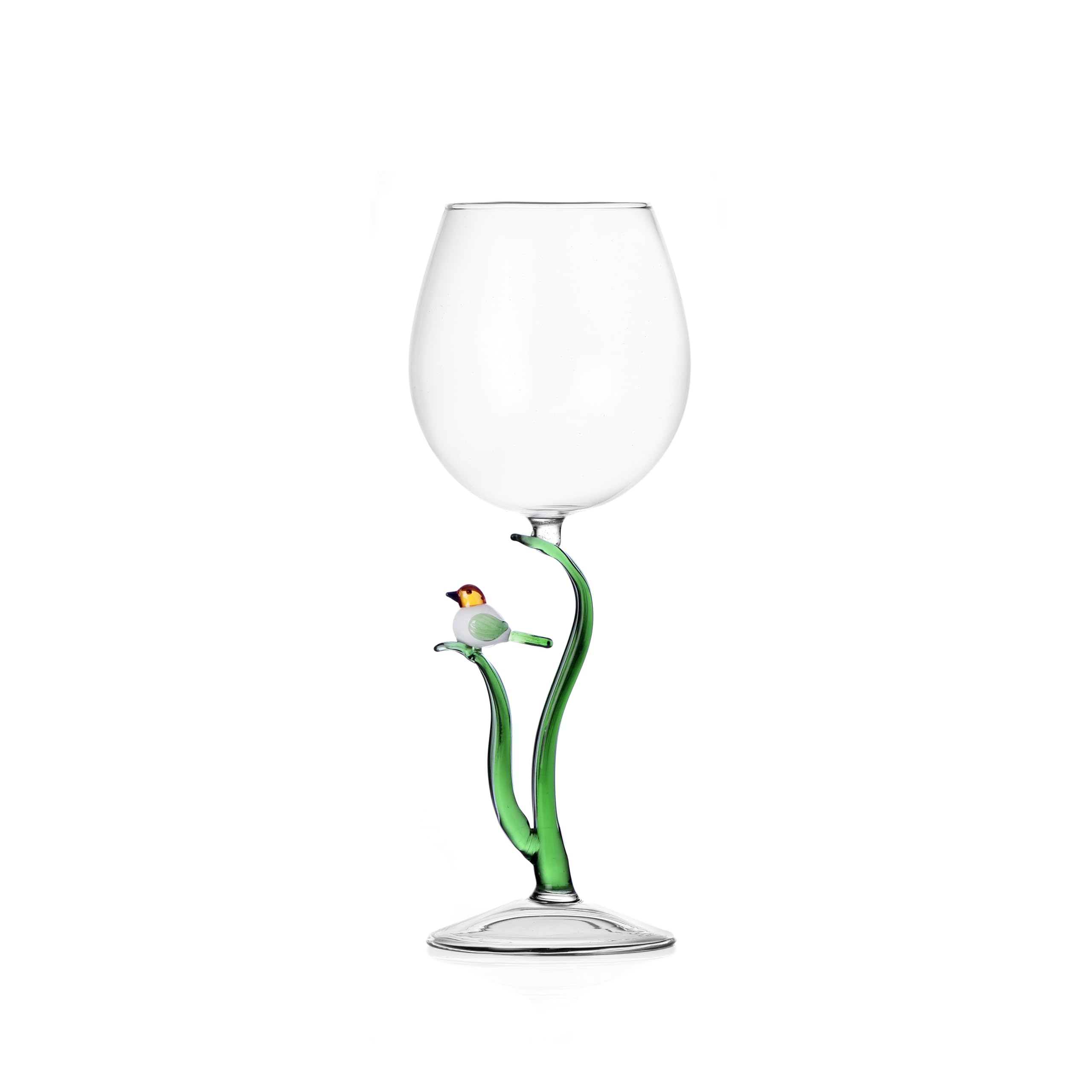 Ichendorf Milano Calice Uccellino, Collezione Animal Farm, 35 cl, Vetro Borosilicato, Fatto a Mano