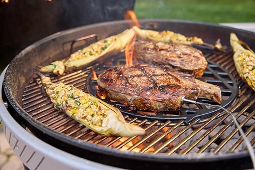 Weber Performer Barbecue A Carbone/Griglia 57 Cm Con Tavolo Laterale, Coperchio E Braciere Smaltati In Porcellana, Sistema One-Touch, Termometro, Nero - 18