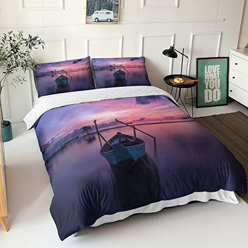 Housse de couette 3D Paysage Urbain 200x200 microfibre avec taies - 7