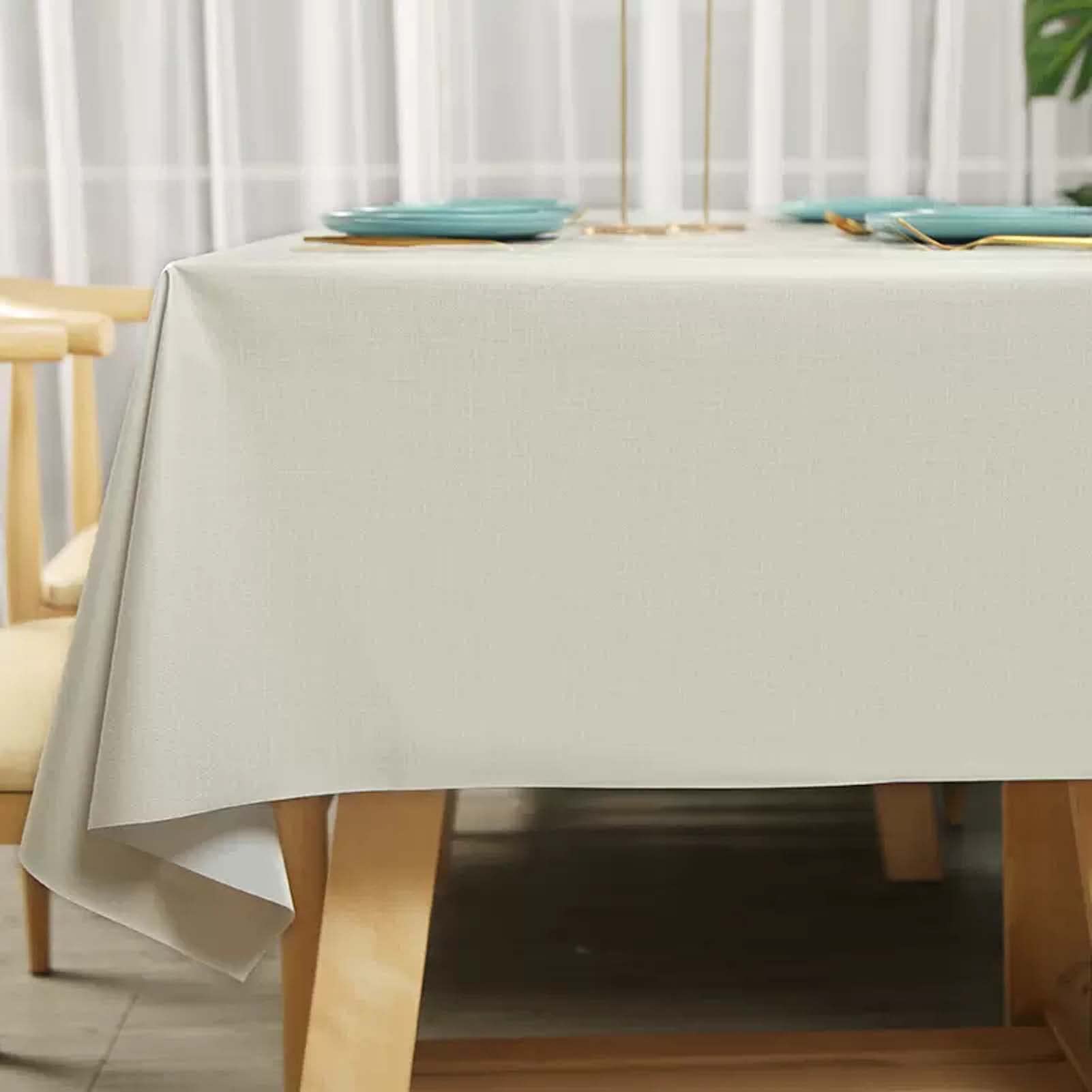 120x180cm Mantel Mesa Antimanchas, Manteles Impermeable Antimanchas, Mantel Rectangular PVC , Cubierta De Mesa, Color Sólido, para Comedor Cocina