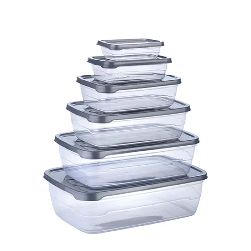 VATTU Rectangular Plastic Food Storage Container with Air Tight Lid Kitchen Food Container Meat Box Fridge and Freezer Storage Boxes Bowl - 225ml, 325ml, 650ml, 1250ml, 2200ml, 3500ml, 6 Pcs, Clear (B0BLKJJXJN) Amazon Price History, Amazon Price Tracker