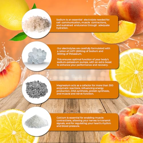 Image of Santa Cruz Paleo Electrolyte Powder, Peach Lemonade Flavor, Sugar Free Hydration Drink Mix with Himalayan Pink Salt, Sea Salt, Magnesium Glycinate, Potassium Chloride, Sweetened with Stevia, 30 Srvgs