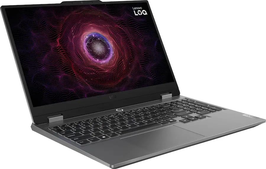 Image of Lenovo LOQ Gaming Laptop 15.6 inch FHD (1920x1080) IPS Anti-Glare 144Hz, AMD Ryzen 5 7235HS, NVIDIA GeForce RTX 4050,12GB RAM, 1TB SSD, Win11, White Backlit, Luna Grey, w /USB Hub, W /GaLiMu