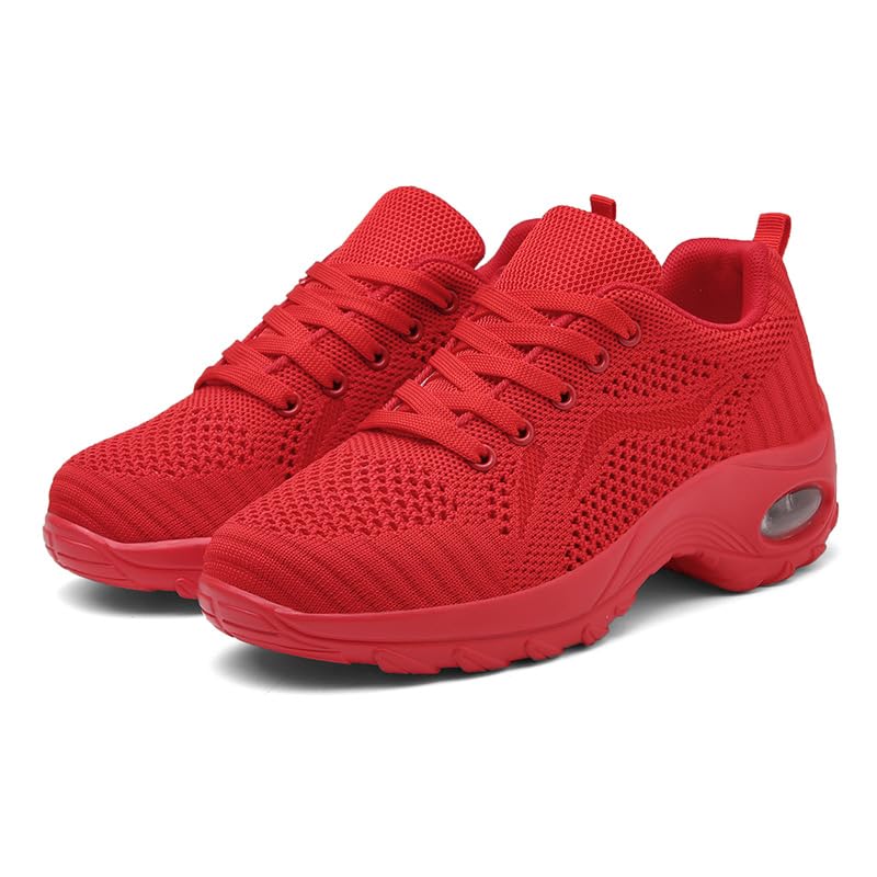 Image of DLWKIPV Womens Walking Running Shoes Tennis Slip On Sneakers Gym Workout Sport Lightweight Breathable Mesh Comfortable Casual Apricot Size 8