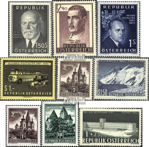 Sellos de Austria coleccionismo Prophila 1031-1039 nuevos MNH del año 1957