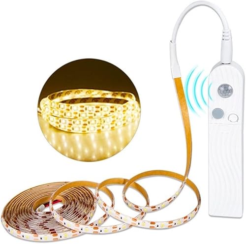 Miniatura 5 de Fengyan Luces de paisaje 3M LED Tira de luz PIR Sensor de movimiento Luz nocturna 5V 2835 SMD Puerto USB Flexible Escaleras Luz de Cocina Armario TV