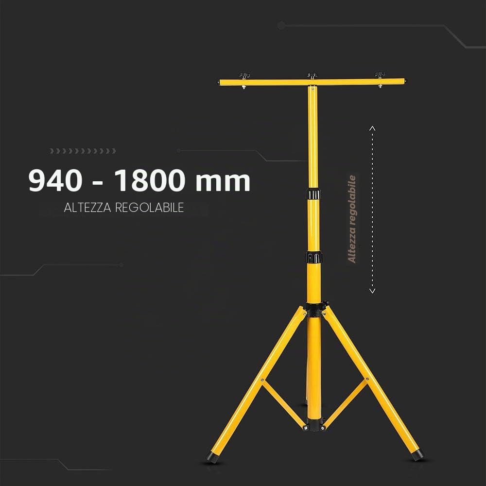Supporto Trepiede in Alluminio per Fari LED Colore Giallo