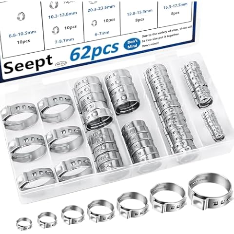 Seept 75Pcs Stainless Steel Hose Clamps Cover