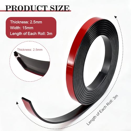 BUZIFU Magnetband Selbstklebend A+B (3M + 3M) Magnetband für Fliegengitter & Moskitonetze 15mm breit Magnetklebeband selbstklebend Magnetstreifen mit extra starkem für Fenster ohne Bohren