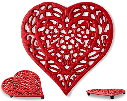 Comfify Trébedes de corazón de Hierro Fundido - Trébedes de Hierr...