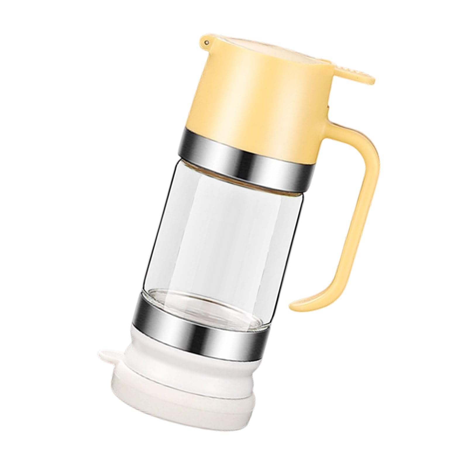 YWLUUOO Glass Honeys Dispenser with Press Button for Pouring Leak Proof Design Perfect for Kitchen Use Tight Liquid Dispenser