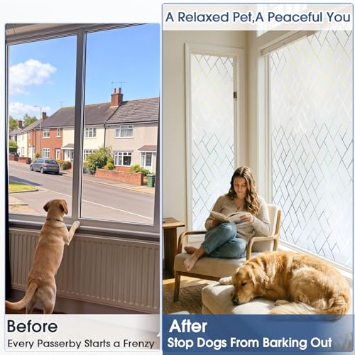Beautysaid Window Film Privacy Frosted Glass Film for Windows Static Clings Self-Adhesive Frosting Window Cover Vinyl Blinds Film Anti UV Window Sickers for Home, 45 x 200cm - Image 6