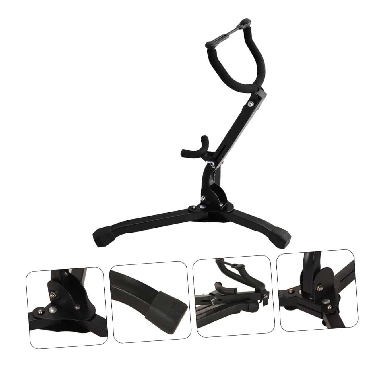 Totority Saxophone Tripod Holder for Tenor Saxophone Stand Foldable Design for Easy Storage and Transport