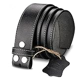 Men Leather Belt Unique Design Replacement Belt Strap Without Buckle Close Skin Feeling for Elegant