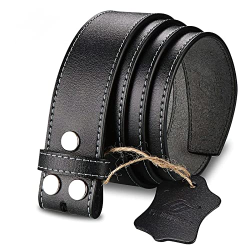 Men Leather Belt Unique Design Replacement Belt Strap Without Buckle Close Skin Feeling for Elegant Men as Gift