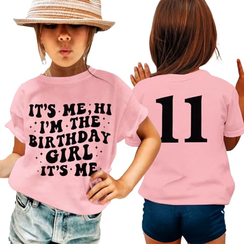 It’s Me I’m The Birthday Girl Shirts Kids Toddler Baby Girls Birthday Tees T-Shirt Party Outfits Tops 1-12 Years