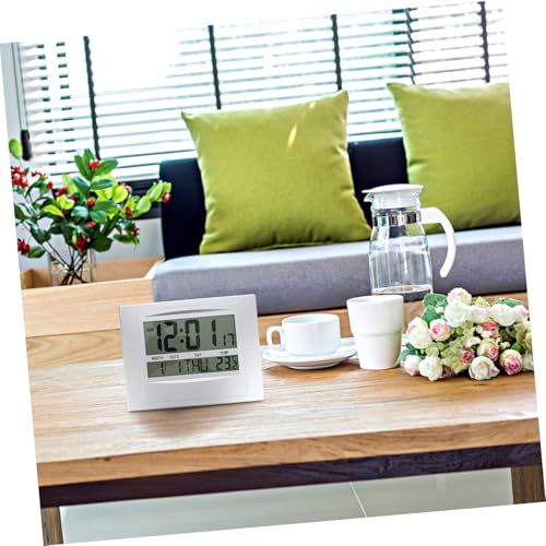 HOLIDYOYO Indoor Digital Thermometer with Calendar Clock Portable for Home Office Hotel LCD Display with Kickstand Accurate Humidity Measurement