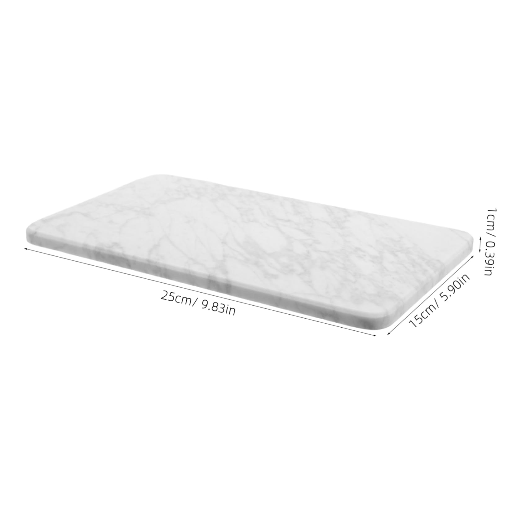 STOBAZA Round Decorative Organizer for Bathroom Kitchen and Dresser White Natural with Non Slip Pads Stylish and Stable Storage