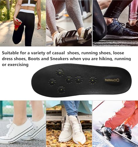 Plantillas de cuero negras para hombre con látex grueso miniatura 7