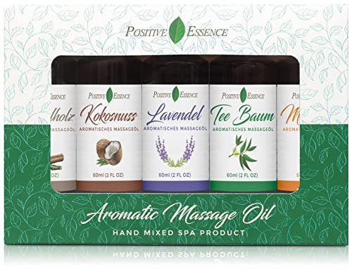 Massage Oil For Massage Therapy – Relaxing Massage Oil Kit, Pure Essential Oils For Skin Care, Jojoba, Sweet Almond, Vitamin E – Body Oil Massage Set #TOP1