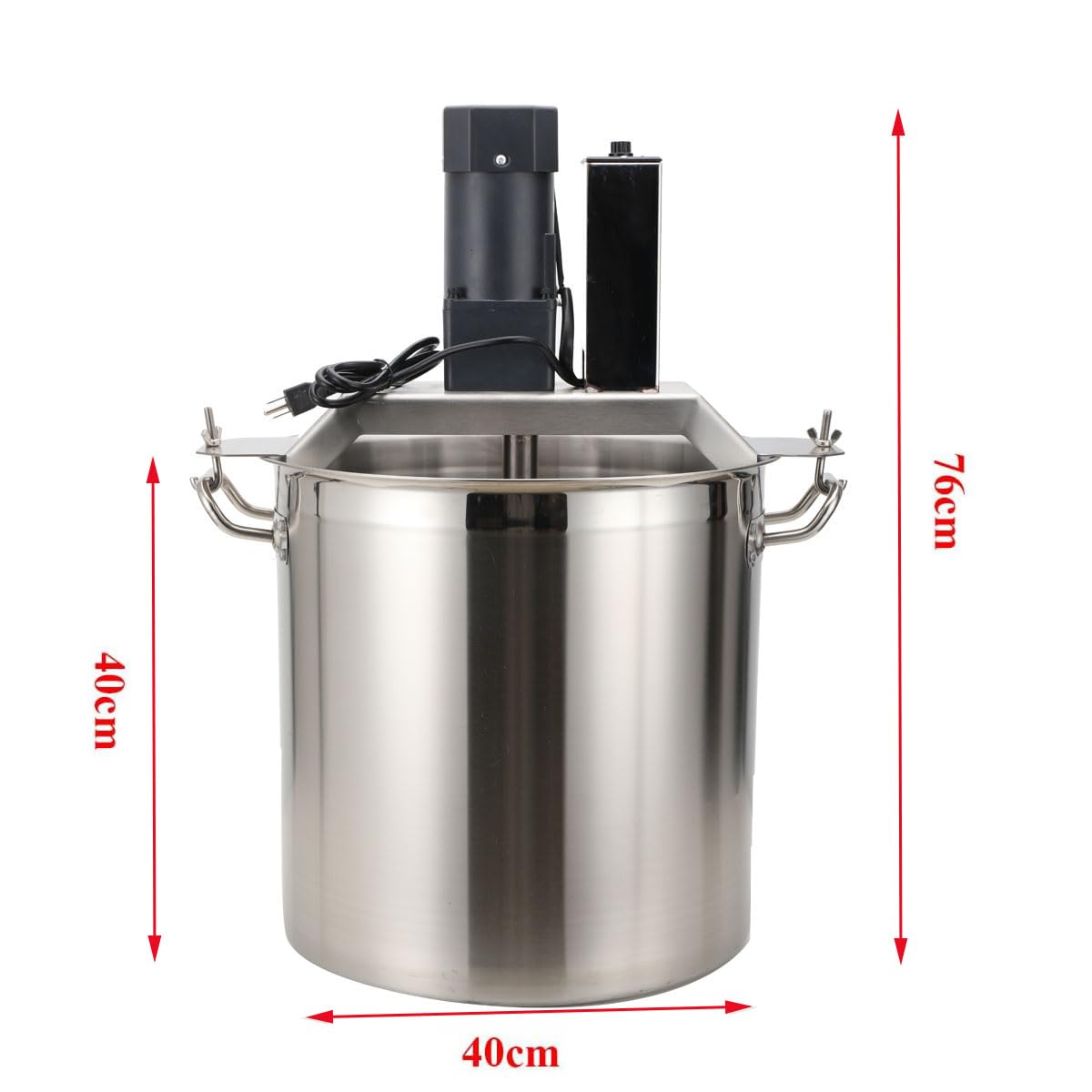 CDZHLTG 40L Commercial Automatic Food Mixer,Commercial Mixer, 110V Hot Pot Seasoning Bottom Soup Sauce Stirrer Frying Machine, Stainless Steel Electric Food Mixer, Adjustable Speed