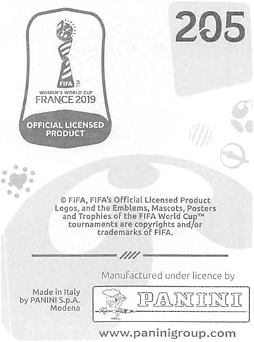 Miniatura 2 de 2019 Panini FIFA Women's World Cup France Album Stickers (Individual Sticker Only) Soccer #205 Manuela Giugliano Italy 2 Inch by 2 1/2 Inch