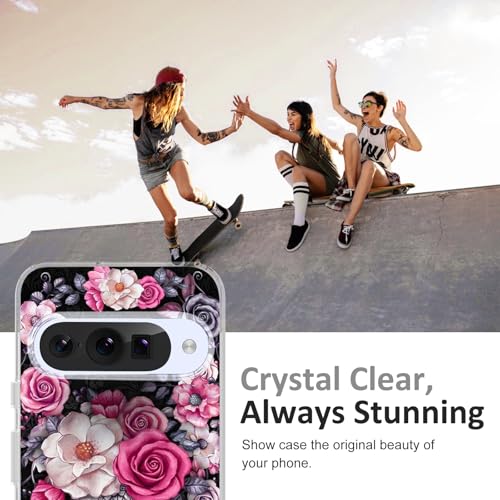 Coque Pixel 10 antichoc transparente pour éviter les rayures avec style floral
