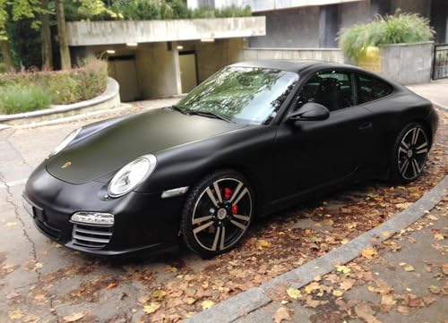 Image of VViViD Matte Black Vinyl Wrap Adhesive Film Air Release Decal Sheet (1ft x 5ft)