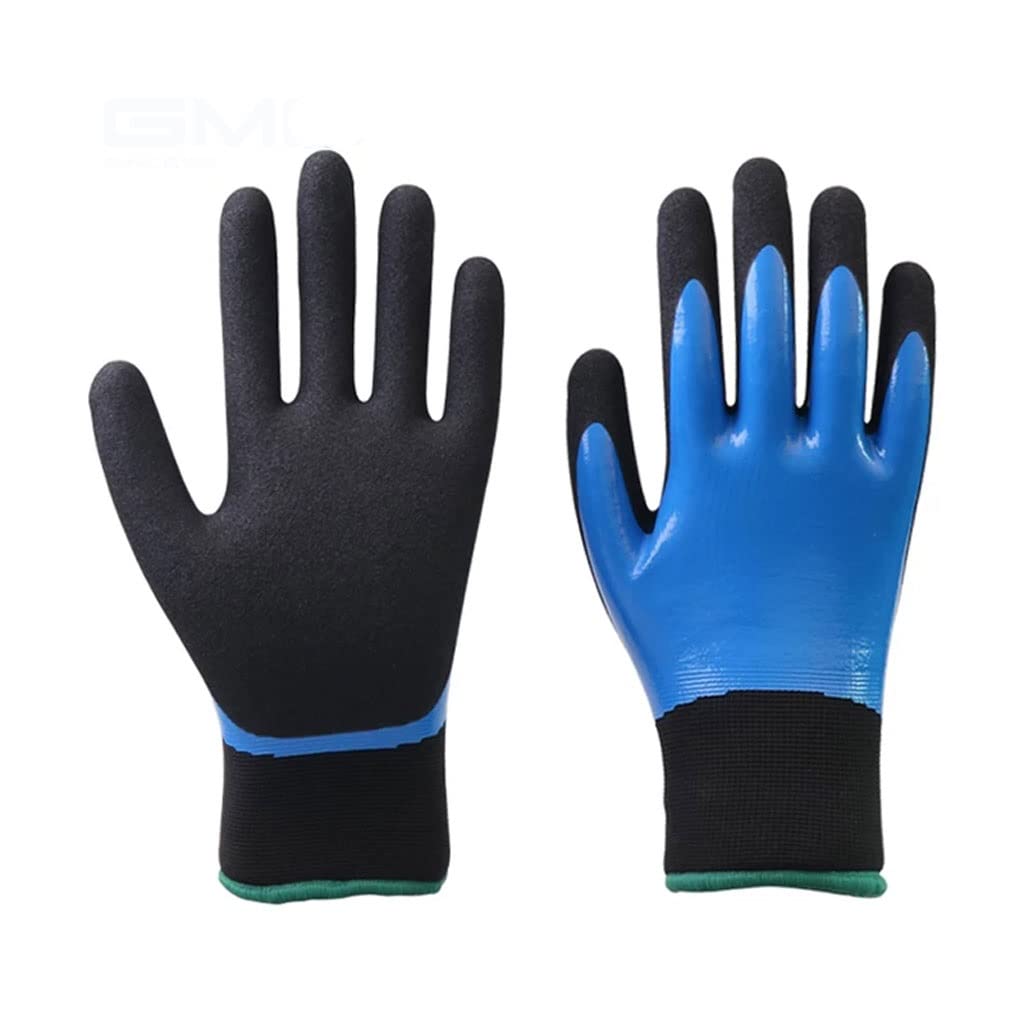 Guantes de trabajo tibio for el invierno impermeable a impermeabilizar los guantes de trabajo térmico de la cáscaras de seguridad guantes impermeables(XL)