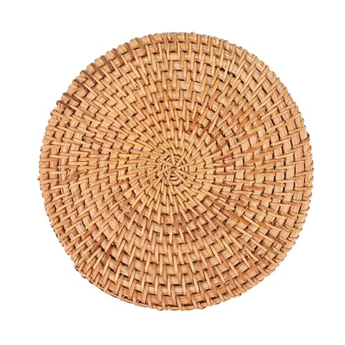 Sets de table ronds en rotin 16cm et dessous de plat isolants