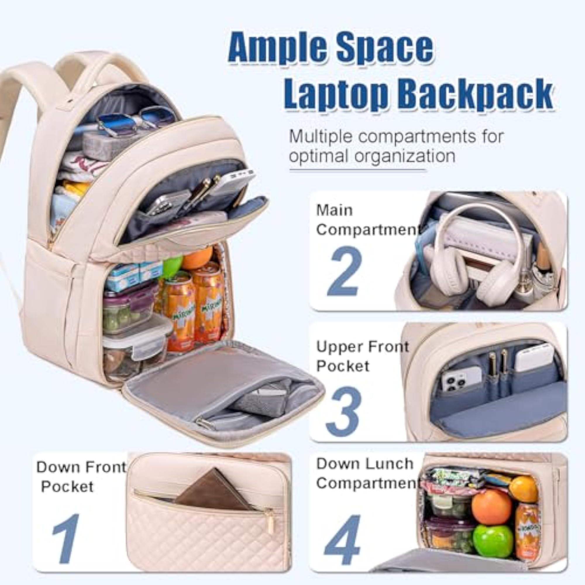Insulated Cooler Lunch Backpack for Men and Women
