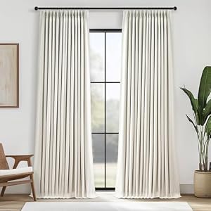Topfinel Dark Flax 100% Blackout Pinch Pleated Curtains 84 Inches 2 Panels