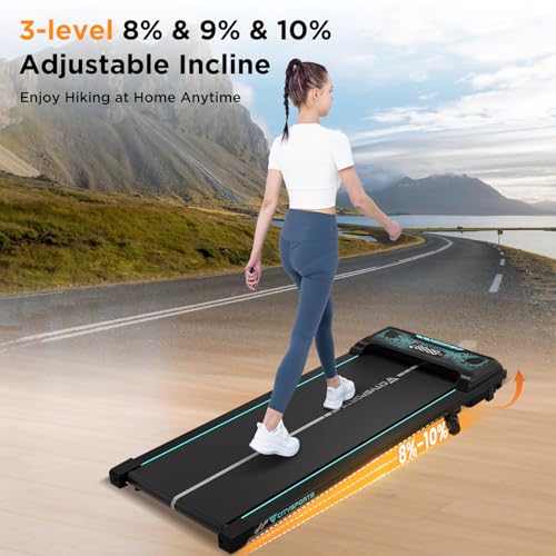 CITYSPORTS traka za trčanje | Električna podloga za hodanje za dom, s Bluetooth funkcijom reprodukcije glazbe, LED zaslonom i koloturom 1-6KM/H, 110KG (crno zelena)