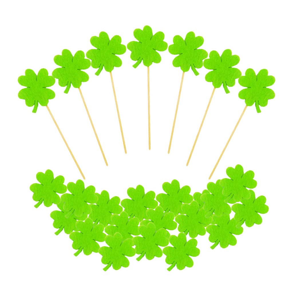 Kalttoy Patrick ' s Day Shape Green Cake Card Insertion Cake Decoration Party Scene Ornaments Card Insertion Lucky Patrick Small Green Decorations Irish Festival Ornaments
