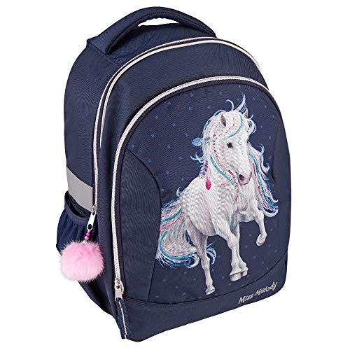 Depesche 10590 Schulrucksack, Miss Melody, blau, ca. 23 x 33 x 43 cm