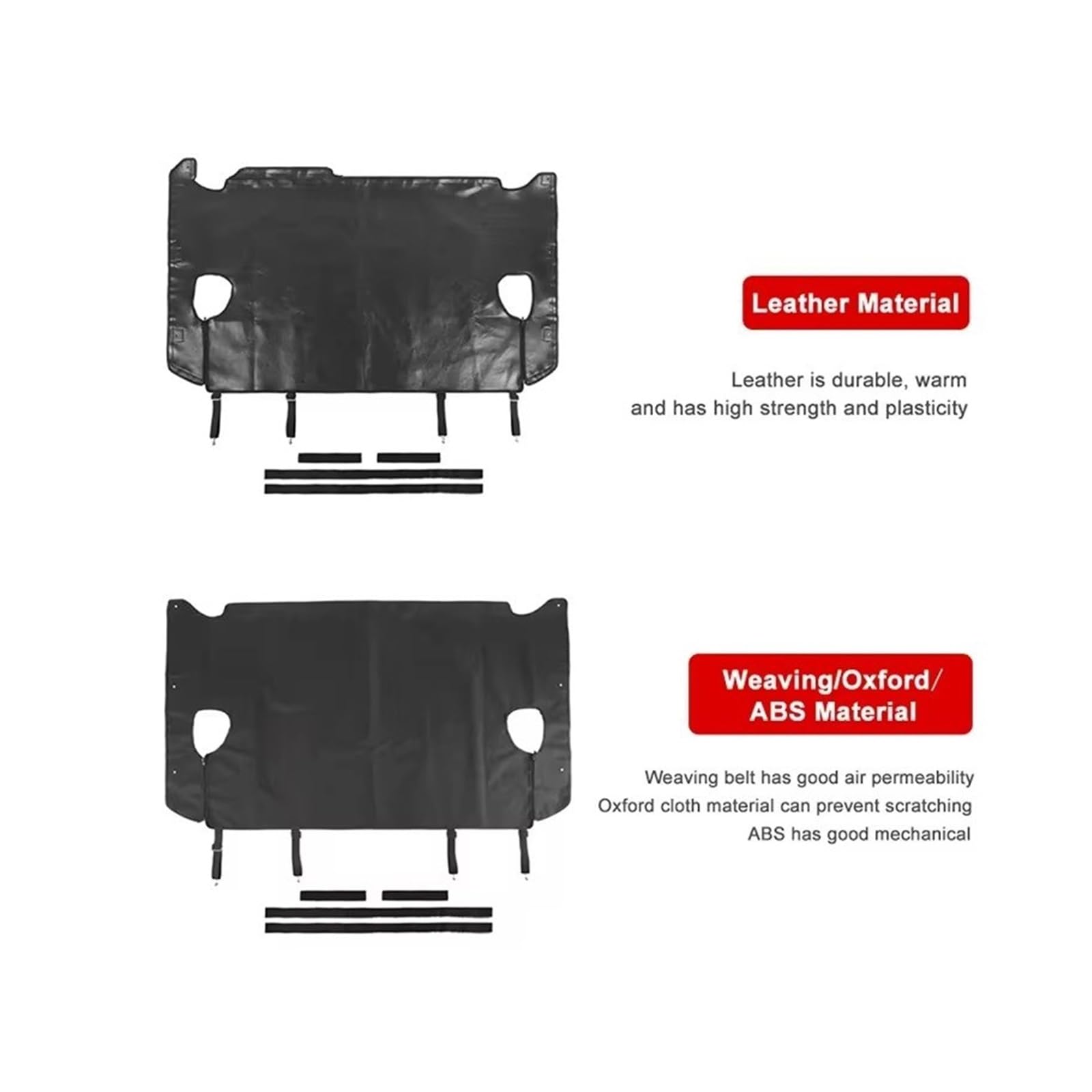 Kofferraum Abdeckung Leder/Oxford Für Jeep Für Wrangler JK 2007–2017 4-Türer Stoff Kofferraum-Isolationsabdeckung Haustiermatte Laderaumabdeckung(Oxford Cloth)