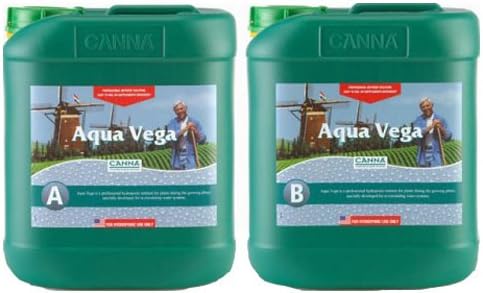 5 litros - Aqua Vega - Parte A y B - Nutrientes vegetales - Desarrollado para sistemas de recirculación - CANNA 9520005